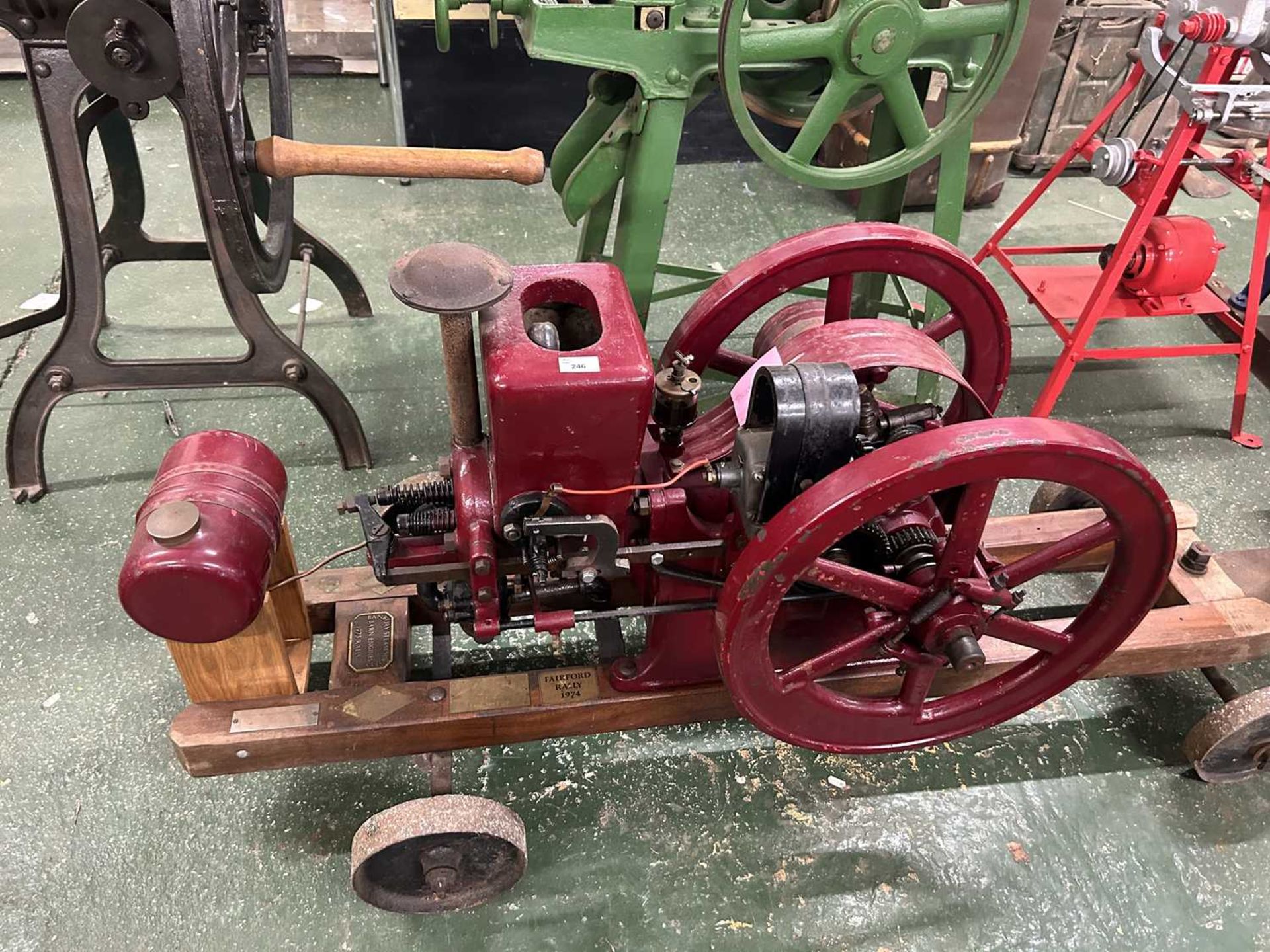 Hired Man stationary engine by The Associated Manufacturies Co, Waterloo, Iowa USA, mounted on a - Image 2 of 4