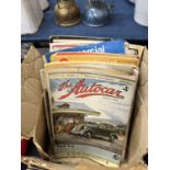 Box various mixed car and auto sport magazines