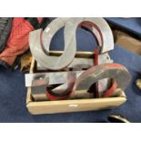 Box of stainless steel letters, 38cm high approx