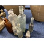 Mixed Lot: vintage glass bottles