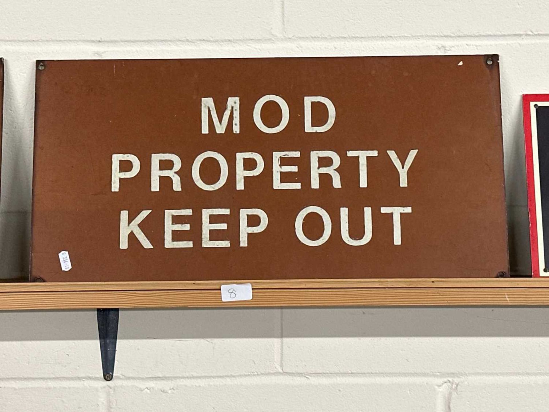 Metal ex Ministry of Defence sign "MOD Property - Keep Out"