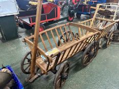 Four wheel hand cart, 107cm long excluding handle