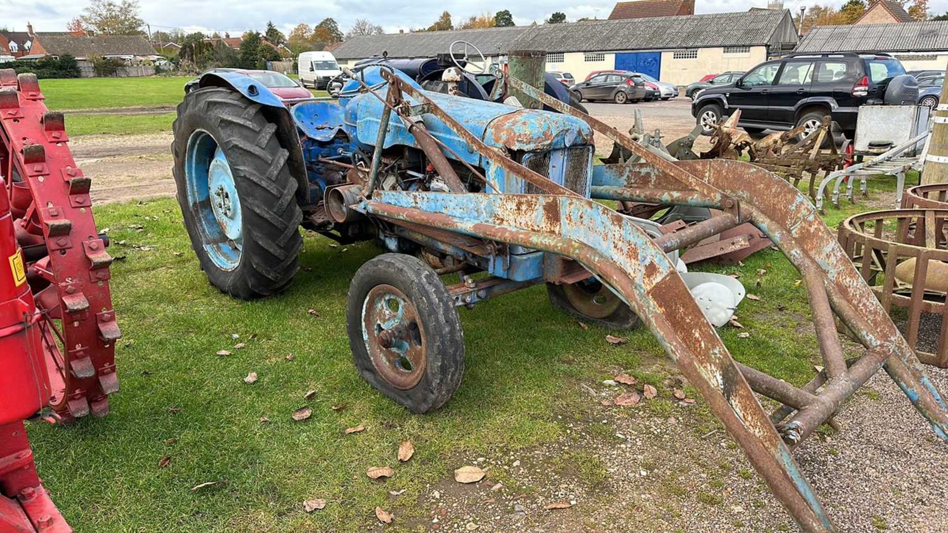A Fordson Tractor with front loader arms, requiring full restoration