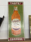 Promotional metal sign "Twinkle Beverages"