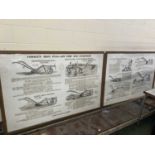 Two large framed posters 'Cookes Iron Ploughs for All Purposes', each approx 190cm wide