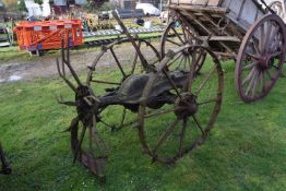 A Ransomes of Ipswich iron framed implement, for restoration