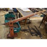 Wood and iron mounted cart jack