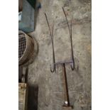 Vintage fork for lifting sheaves of corn, or reeds
