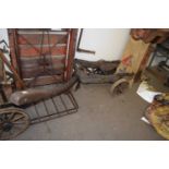 19th century wood and iron three wheeled tobacco cart from a dockyard