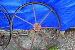 Nicholsons of Newark, a cast iron cartwheel, 114cm diameter