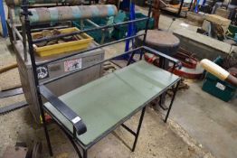 Small iron framed bench