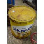 Large vintage tin 'Super Snowcem mid-cream'