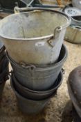 Quantity of galvanised buckets