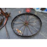 A single iron wheel, 116cm diameter