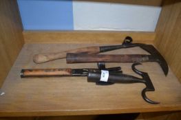 Mixed Lot vintage hand axe and other implements (4)