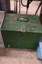 Green painted toolbox