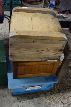 Three wooden boxes