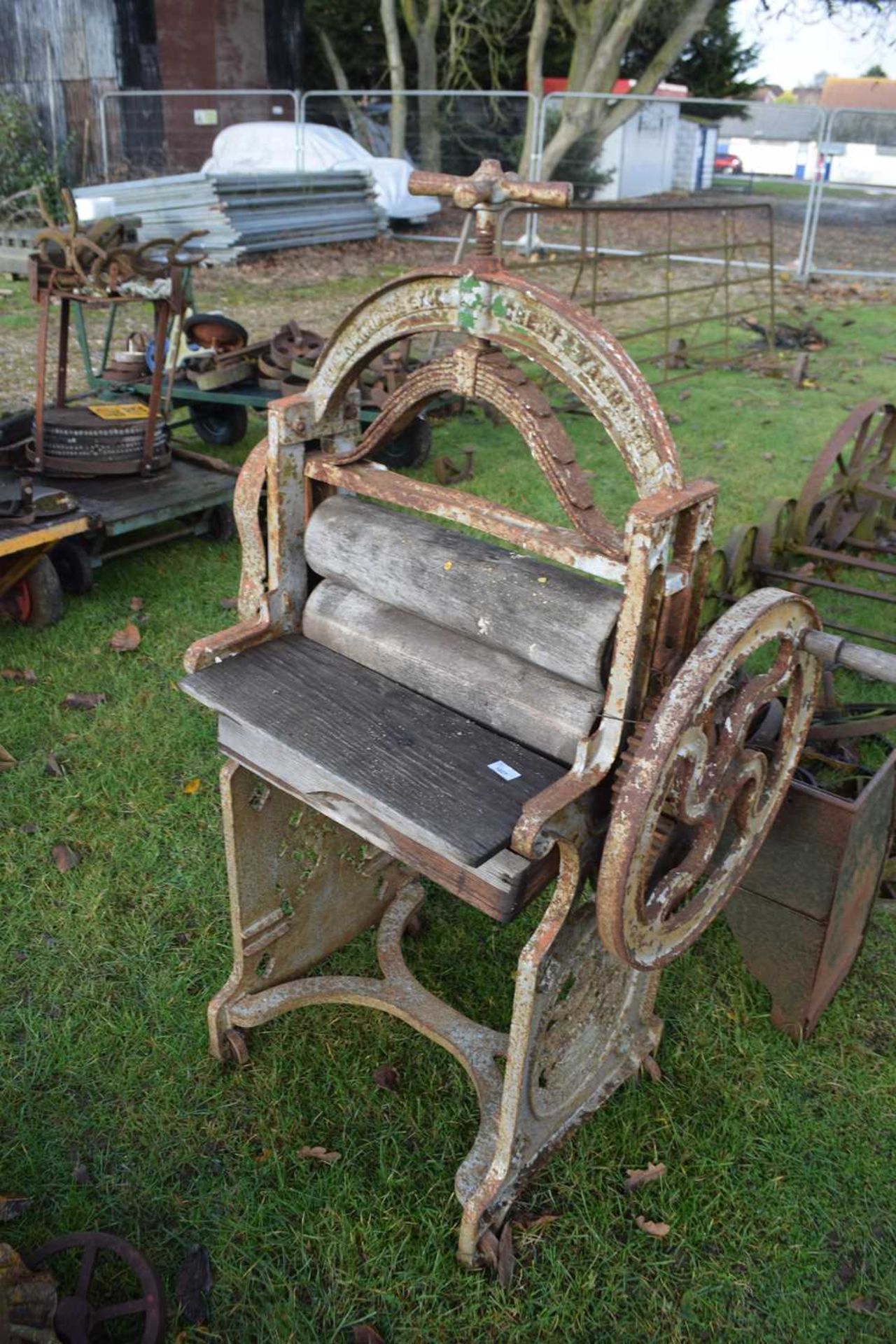 A Kerridges of Great Yarmouth iron framed mangle