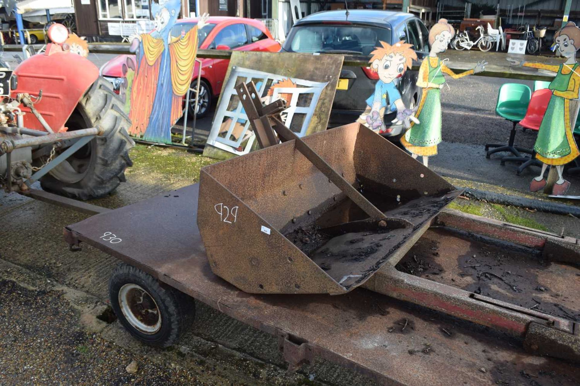 A Patterson earth scoop digger bucket