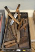 Box of various mixed tools
