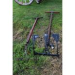 Two wood and iron framed cultivators