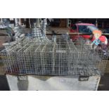 Galvanised mesh pigeon holed cabinet