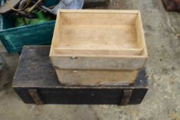 Two wooden toolboxes