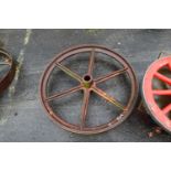 A single iron wheel 82cm diameter