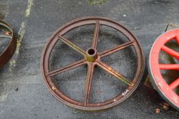 A single iron wheel 82cm diameter