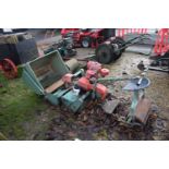 A large MAC vintage ride on mower with Hayter grass box