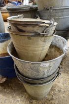 Quantity of galvanised buckets