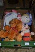 One box of various soft toys