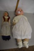 Vintage doll, the head stamped A.S, Germany 268/8 together with one other (2)