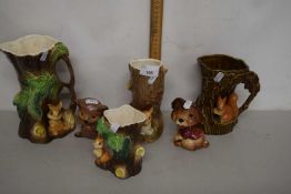 A collection of Hornsea, Sylvac and other novelty vases and ornaments