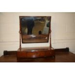 Victorian dressing table mirror with three drawer base