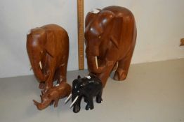 Collection of various model elephants