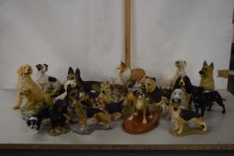 Large collection of various composition model dogs