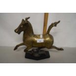 A contemporary brass model of a horse