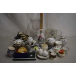 Large Mixed Lot: Various assorted vases, egg coddlers, tea wares etc