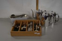 Mixed Lot: Various assorted cutlery tea wares etc