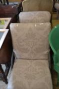Pair of floral upholstered side chairs