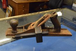 Vintage wood working gauge, vintage Stanley plane and a Stanley tool bag (3)