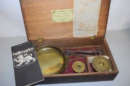 W & T Avery, Birmingham, cased folding beam scales and weights