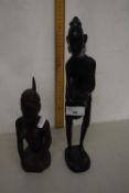 Two African hardwood figures