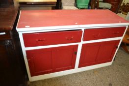 A retro painted pine kitchen dresser