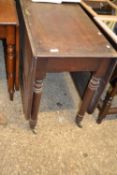 19th Century mahogany drop leaf dining table on turned legs
