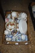 One box of various assorted tea wares