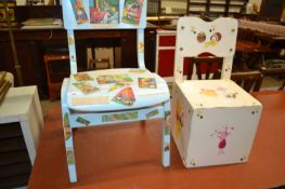 Two child's painted chairs