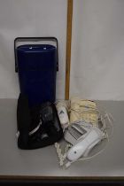 Mixed Lot: Assorted telephones, Remington Hairstyler, cool box etc