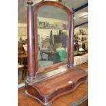 Victorian mahogany framed swing dressing table mirror